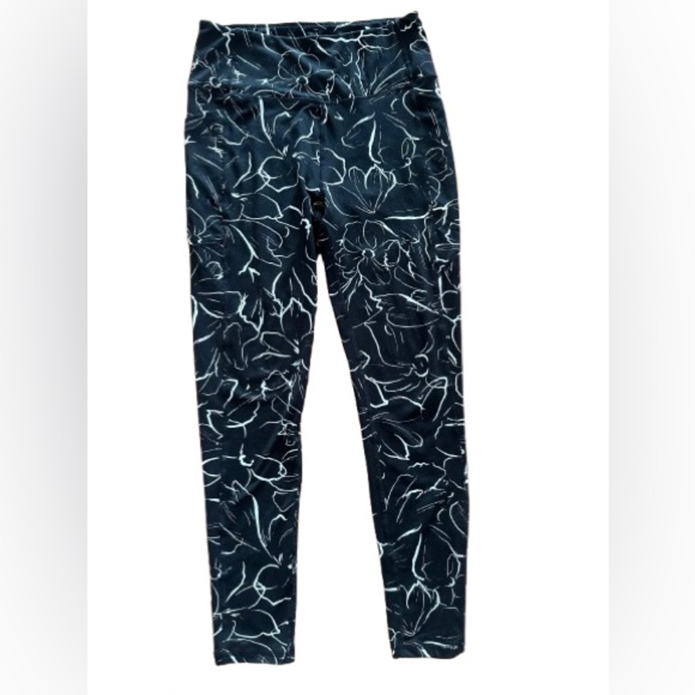 Laundry By Shelli Segal Black and White Floral Leggings Pants size Large